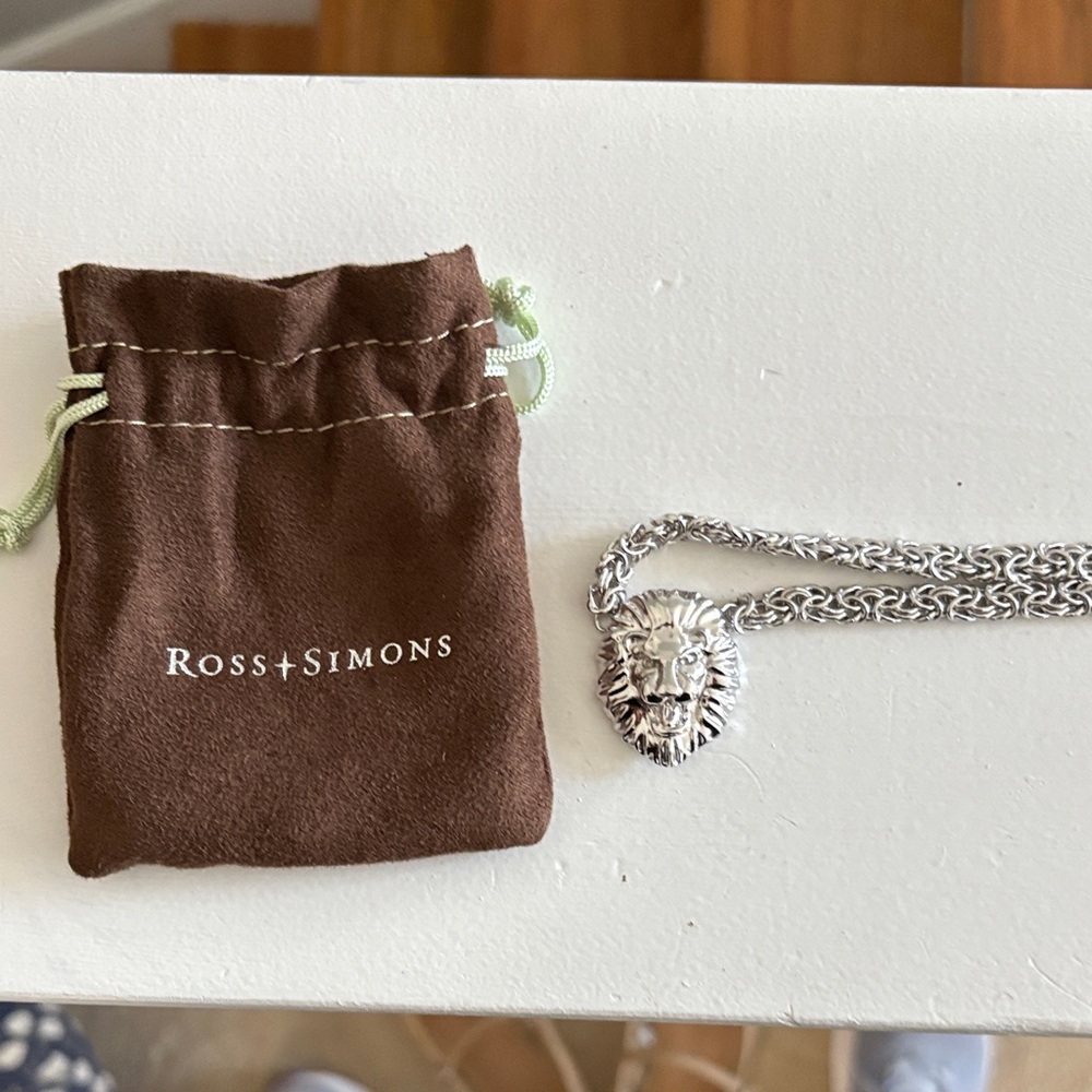 Ross-Simons Silver Lion Head Necklace
